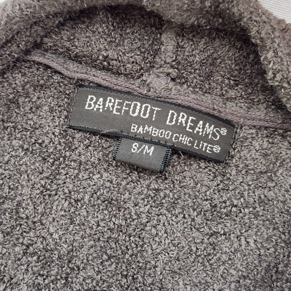 BAREFOOT DREAMS Bamboo Chic Lite Calypso Wrap open Cardigan sweater Cocoa sz S/M - Picture 3 of 6